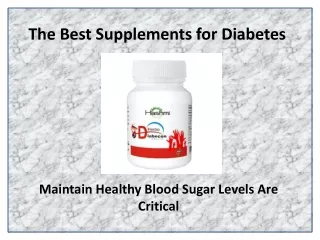 Diabetes Herbal Supplement to Maintain Blood Glucose Level