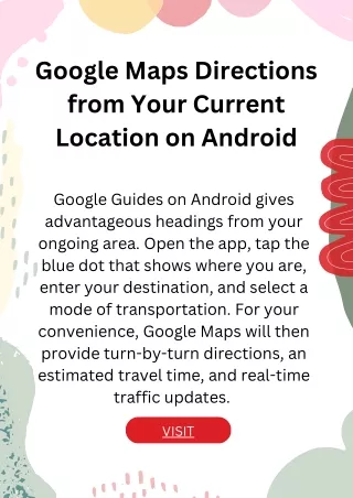 Google Maps Directions from Your Current Location on Android