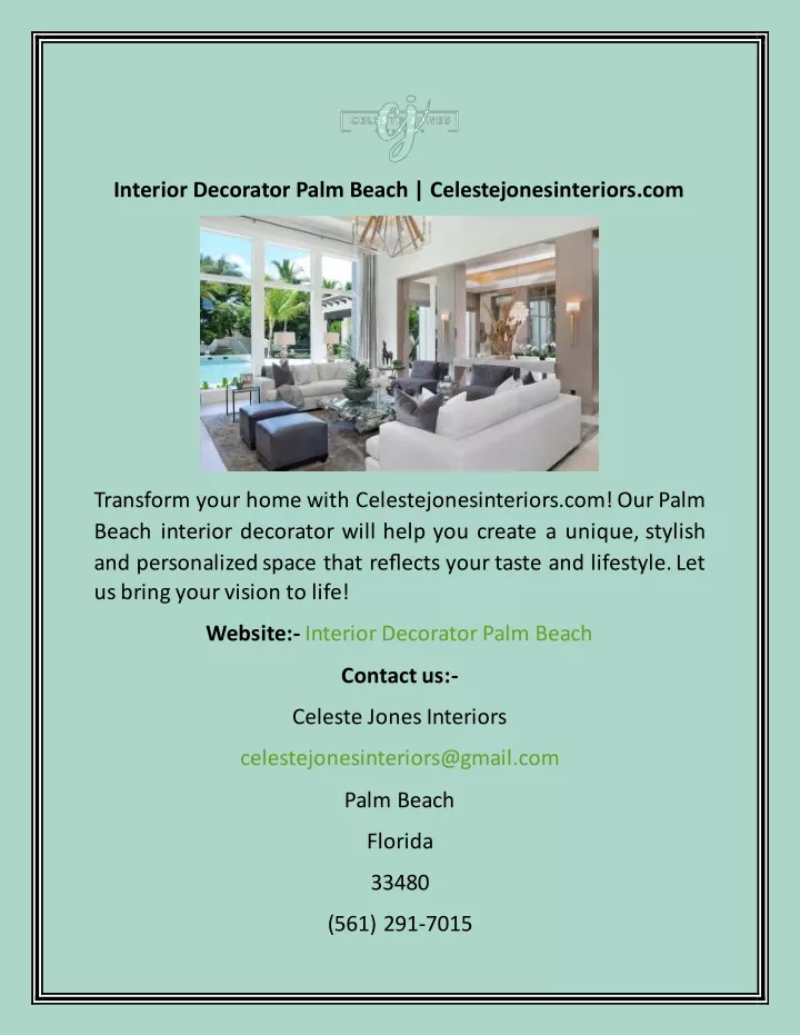 interior decorator palm beach