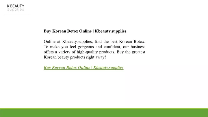 buy korean botox online kbeauty supplies online