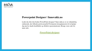 Powerpoint Designer  Innovakk.no