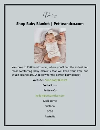 Shop Baby Blanket  Petiteandco