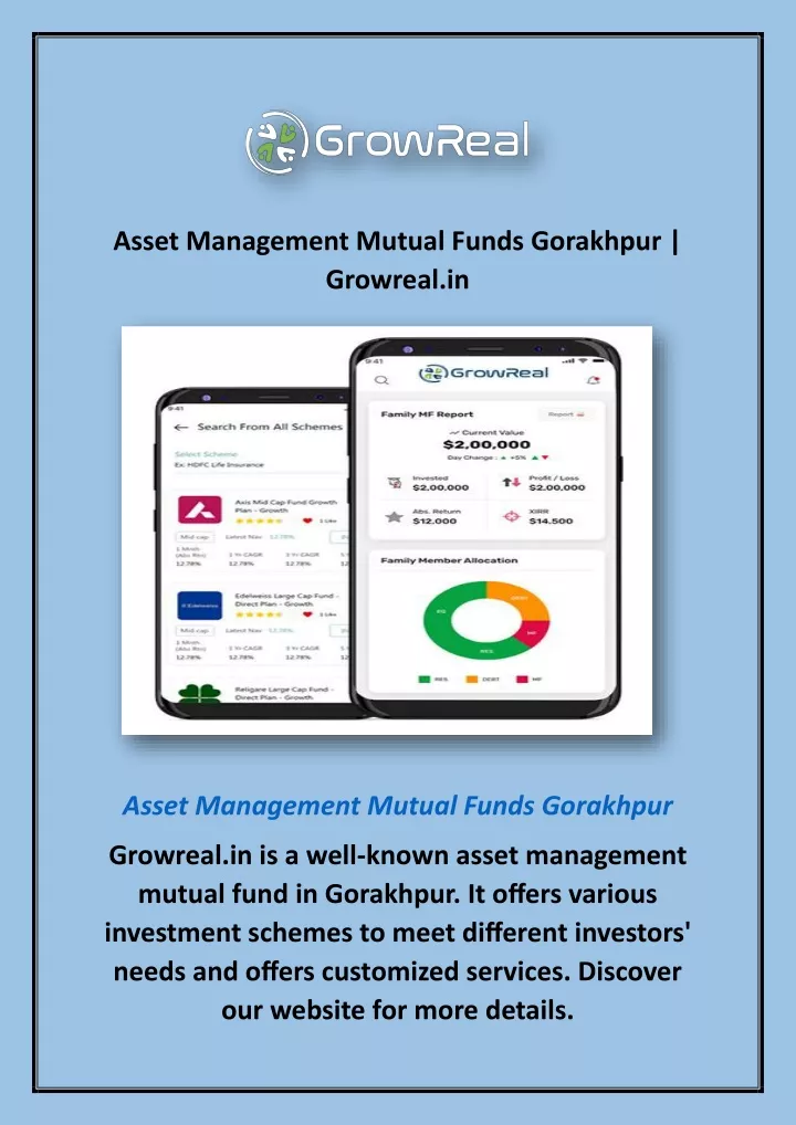 asset management mutual funds gorakhpur growreal