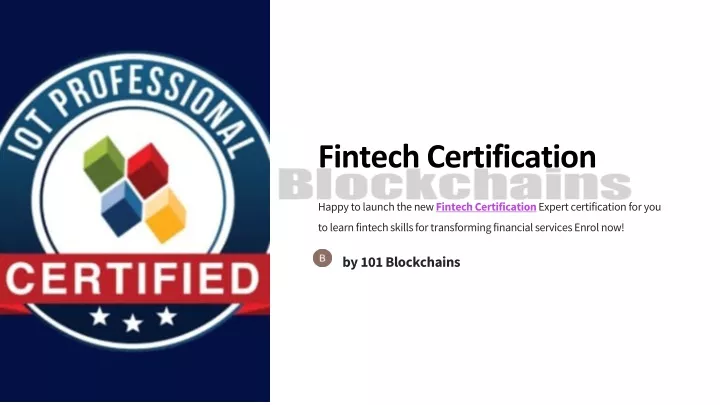 fintech certification