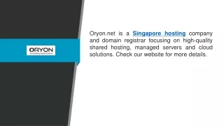 Singapore Domain Hosting Oryon.net