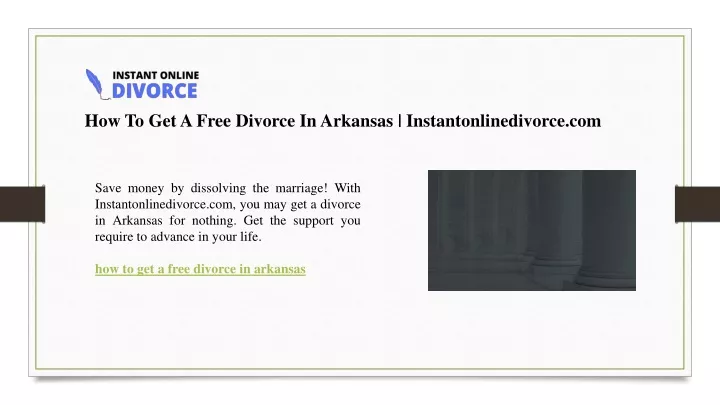 how to get a free divorce in arkansas