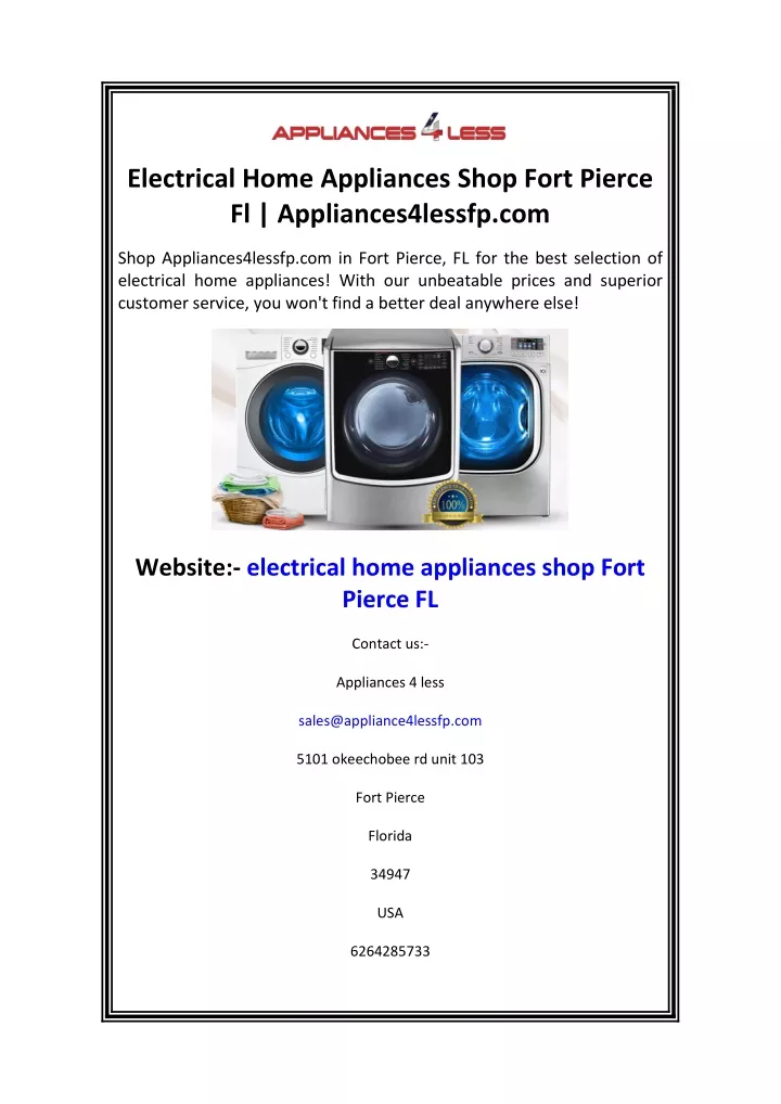 electrical home appliances shop fort pierce