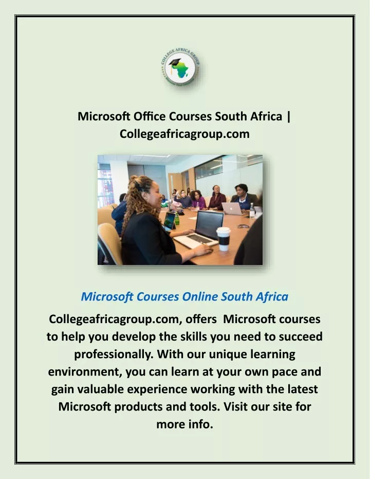 microsoft office courses south africa