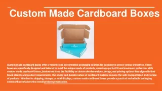 custom made cardboard boxes