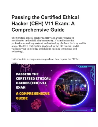 Passing the Certified Ethical Hacker (CEH) V11 Exam A Comprehensive Guide
