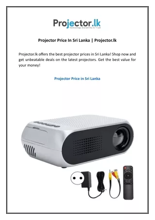 Projector Price In Sri Lanka  Projector.lk