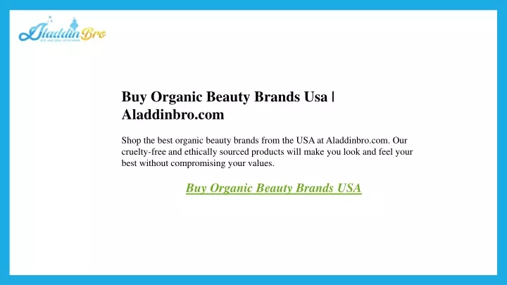 buy organic beauty brands usa aladdinbro com shop