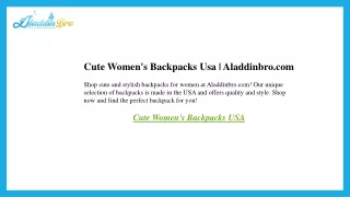 Cute Women's Backpacks Usa  Aladdinbro.com