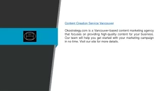 Content Creation Service Vancouver | Okostrategy.com