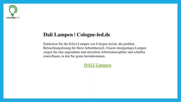 dali lampen cologne led de entdecken sie die dali