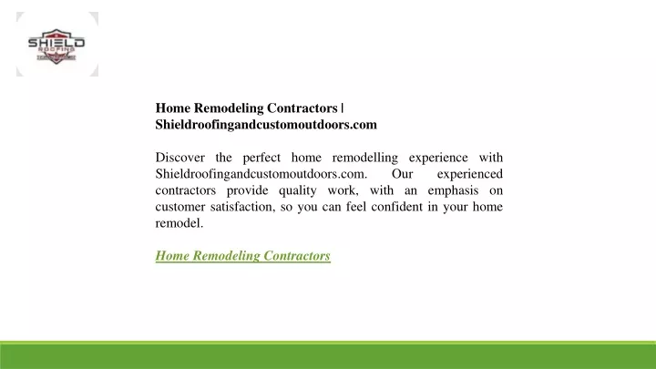 home remodeling contractors