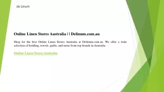 Online Linen Stores Australia  Delinum.com.au