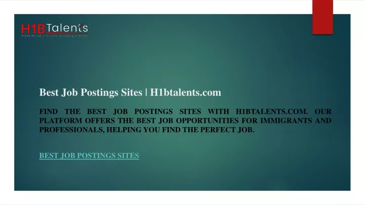 best job postings sites h1btalents com