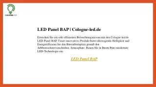 led panel bap cologne led de erreichen