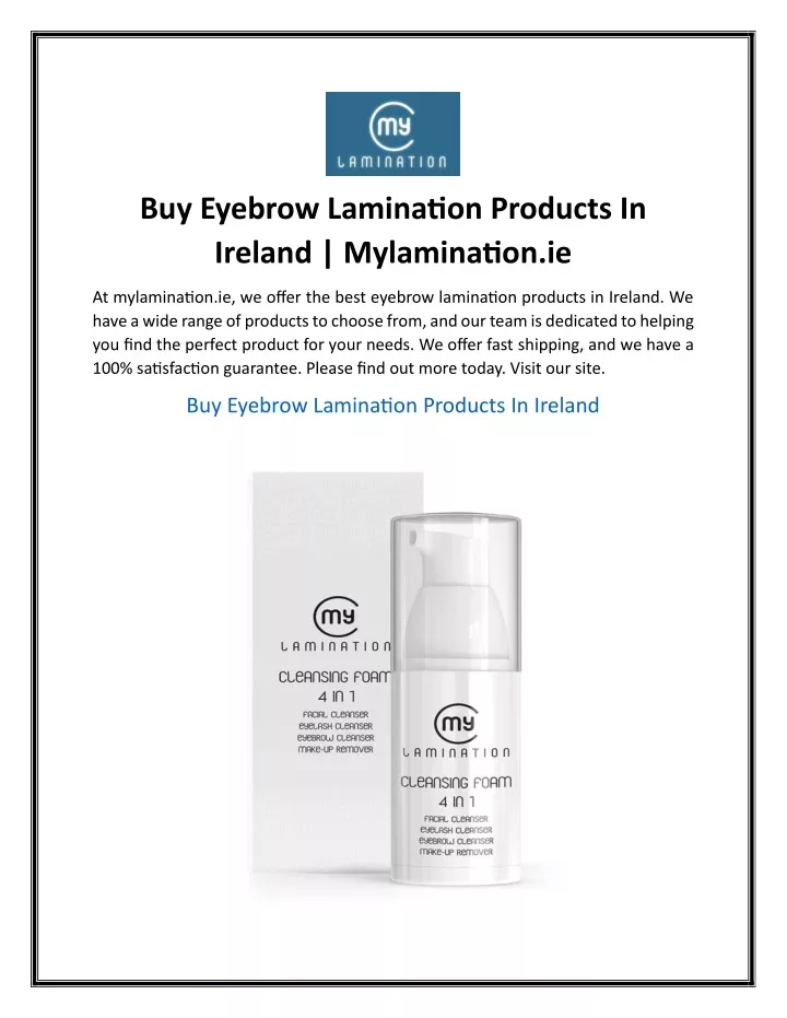 buy eyebrow lamination products in ireland