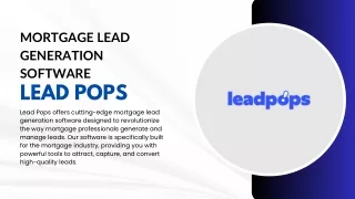 mortgage lead generation software lead pops lead