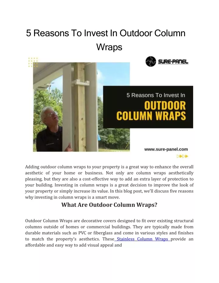 5 reasons to invest in outdoor column wraps