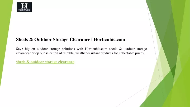 sheds outdoor storage clearance horticubic