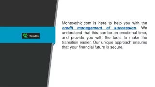 Credit Management Of Succession Moneyethic.com