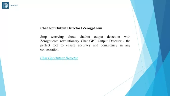 chat gpt output detector zerogpt com stop