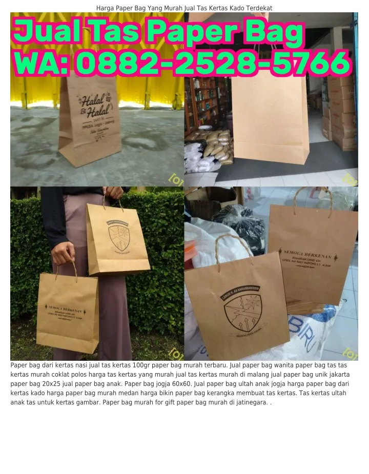 harga paper bag yang murah jual tas kertas kado