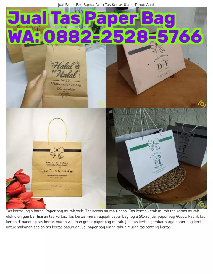 jual paper bag banda aceh tas kertas ulang tahun