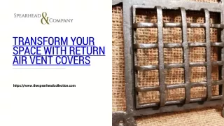 Transform Your Space with Return Air Vent Covers