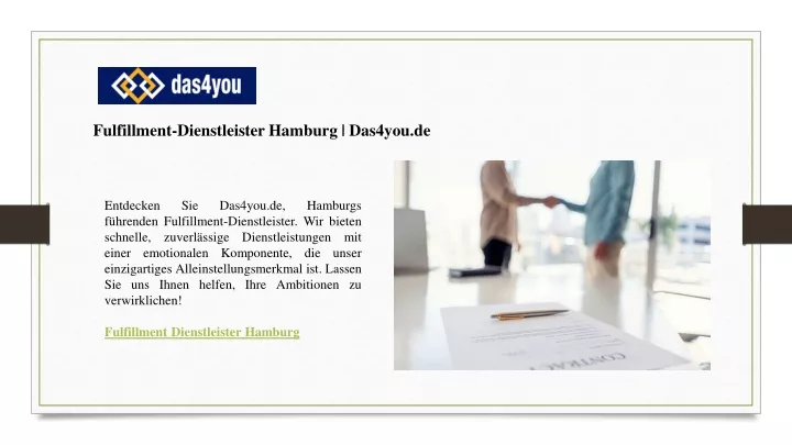 fulfillment dienstleister hamburg das4you de