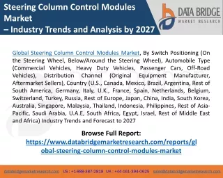 Global Steering Column Control Modules Market
