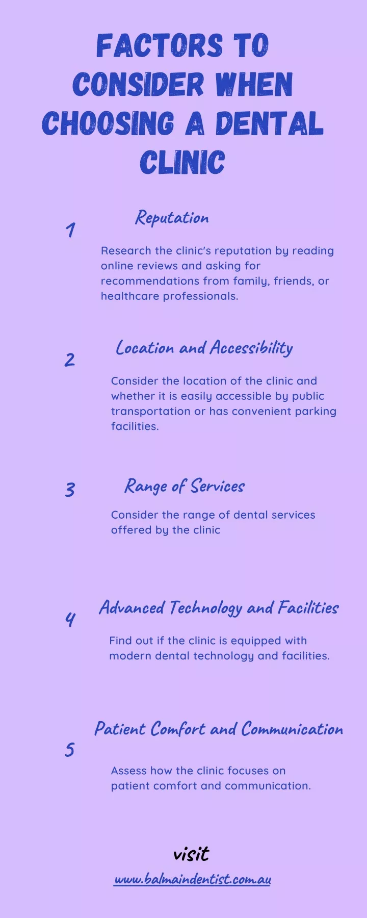 factors to consider when choosing a dental clinic