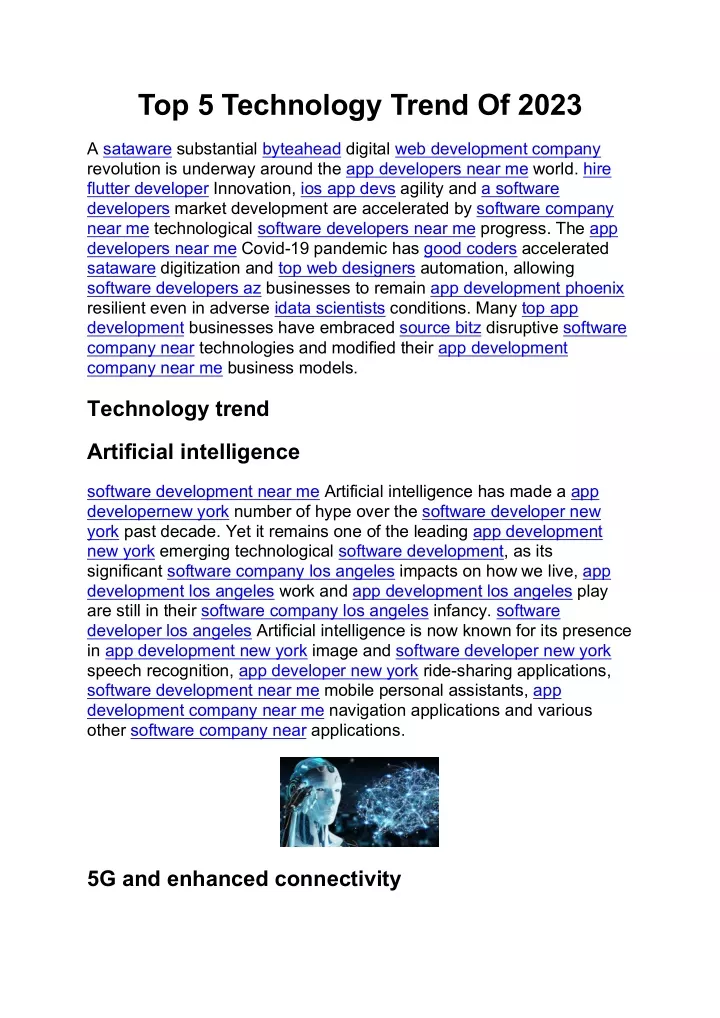 top 5 technology trend of 2023