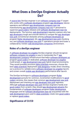 what does a devops engineer actually do