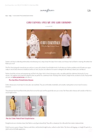 Curvy Essentials_ A Plus Size Style Guide for Women