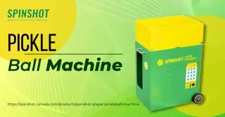 Take Your Training to the Next Level with the Tennis Ball Machine by Spinshot Ca