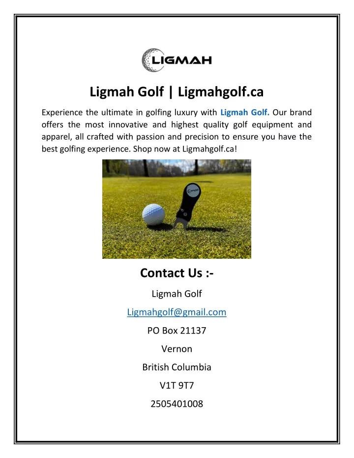 ligmah golf ligmahgolf ca