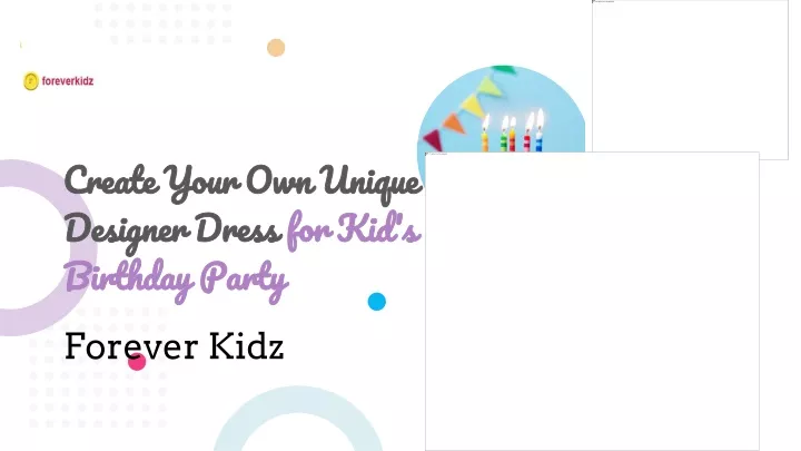 create your own unique designer dress for kid s birthday party