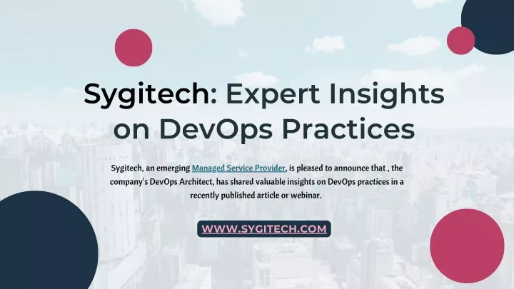 sygitech expert insights on devops practices