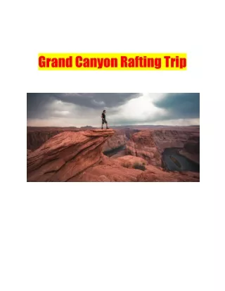 Grand Canyon Rafting Trip