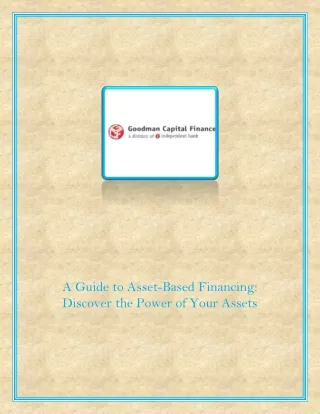 a guide to asset based financing discover
