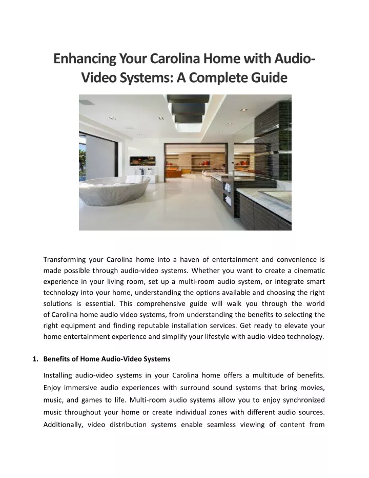 enhancing your carolina home with audio video