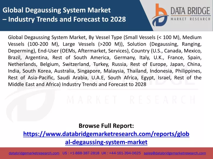 global degaussing system market industry trends