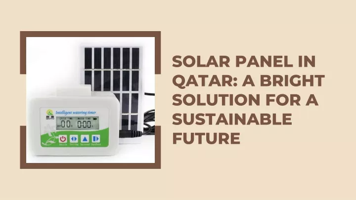 solar panel in qatar a bright solution