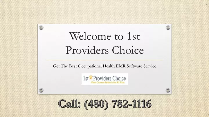 welcome to 1st providers choice