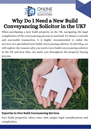 Why Do I Need a New Build Conveyancing Solicitor in the UK