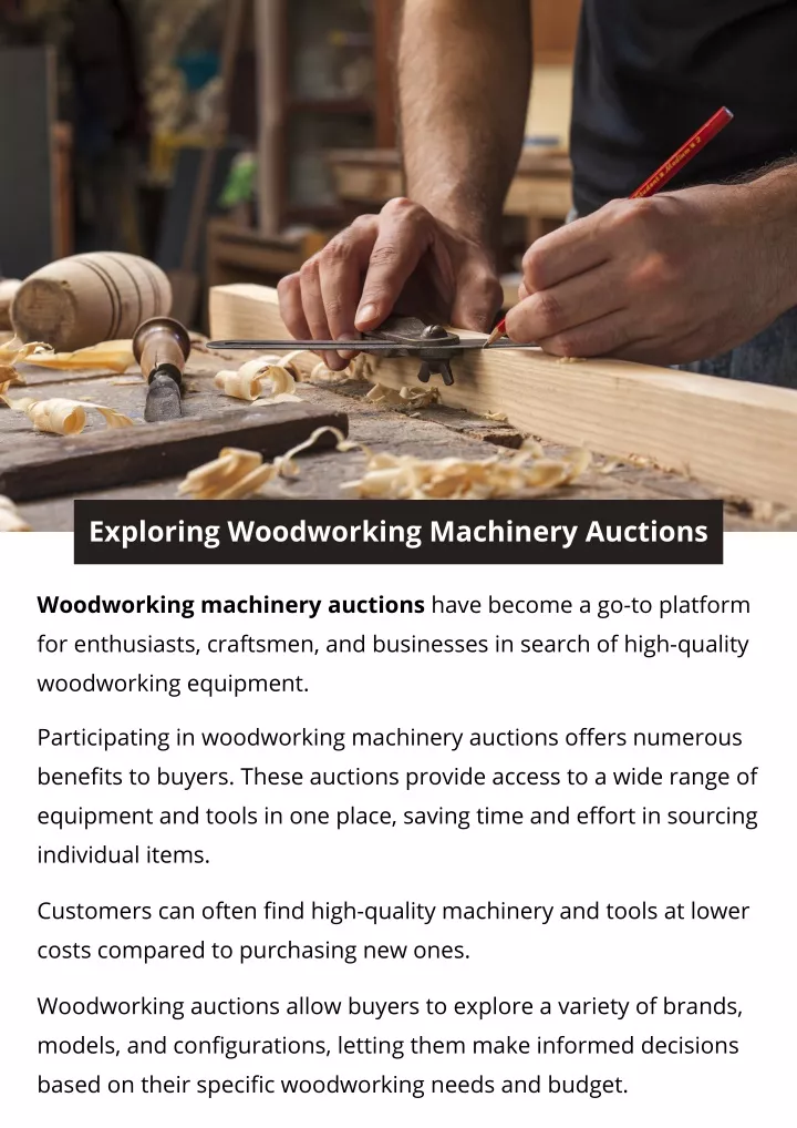 exploring woodworking machinery auctions